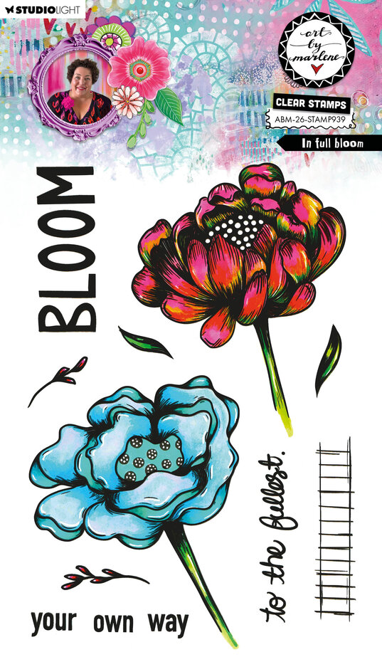 Studio Light Clear Stamps Art By Marlene - In Full Bloom