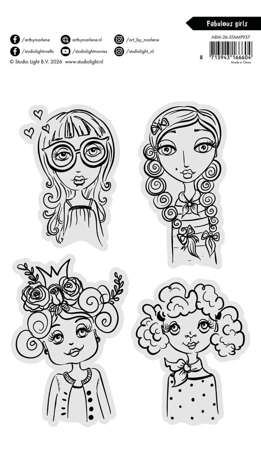 [182578] Studio Light Clear Stamps Art By Marlene  - Fabulous Girls