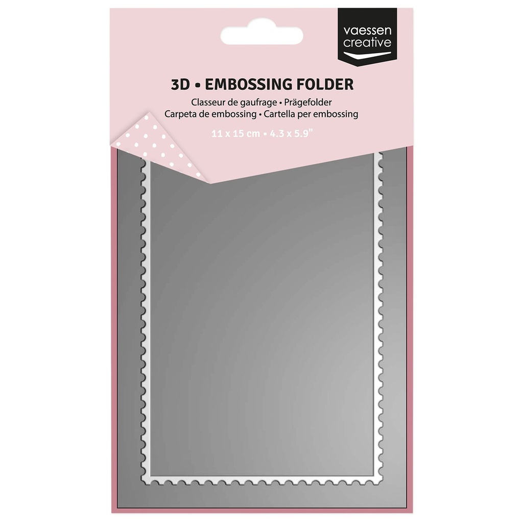 Vaessen Creative 3D Embossing Folders 11x15cm - Postzegel