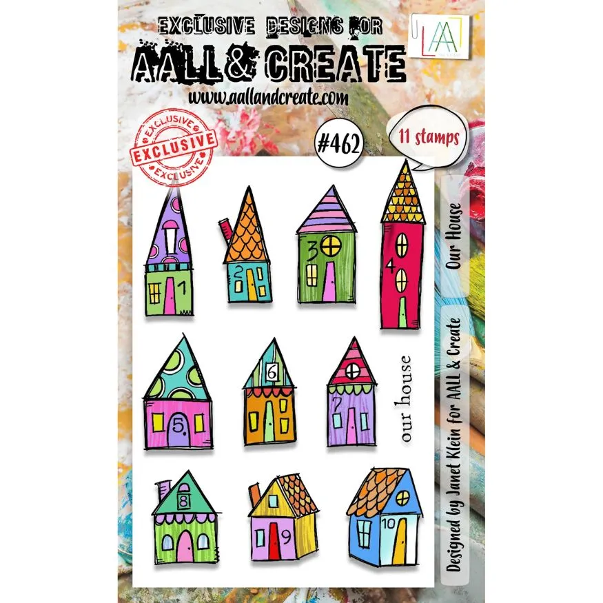 [182657] AALL & Create Clear Stamps A6 By Janet Klein - #462 Our House