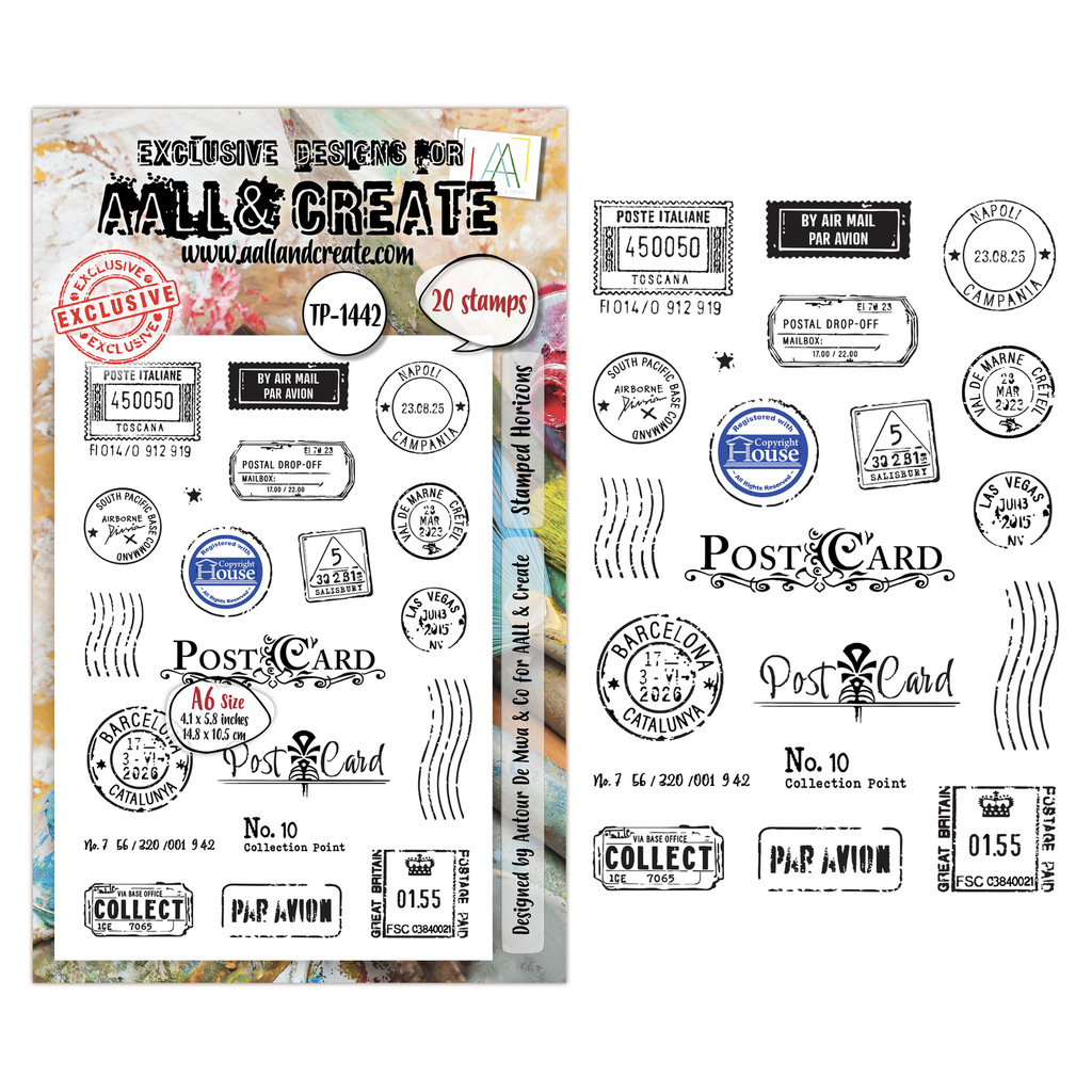 AALL & Create Clear Stamps A6 By Autour De Mwa & Co Dispatch Transit - 1442 Stamped HorizonS