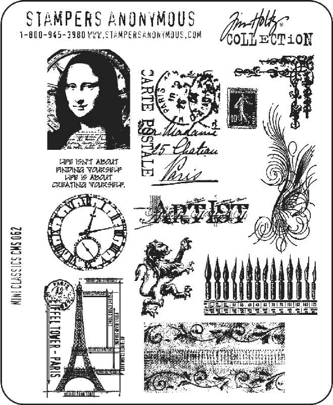 Tim Holtz Cling Stamps - CMS062 Mini Classics