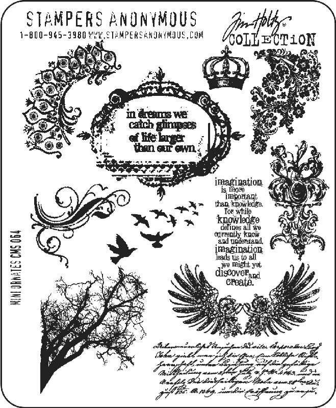 Tim Holtz Cling Stamps - CMS064 Mini Ornates