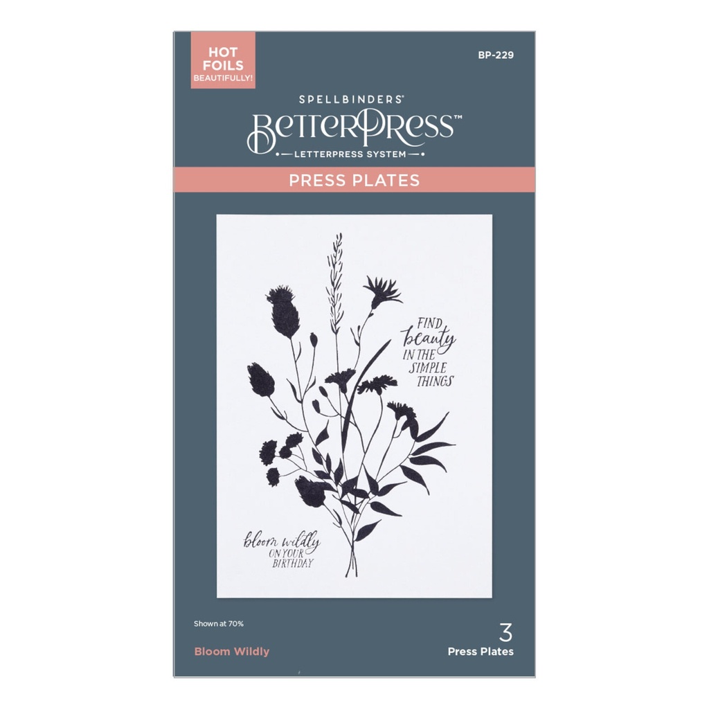 Spellbinders BetterPress Plate - BP-229 Bloom Wildly