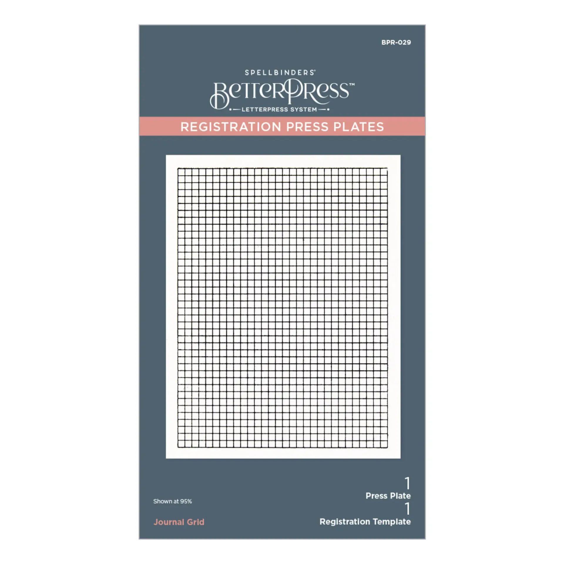 Spellbinders Press Plates Take Note - BPR-029 Journal Grid Registration