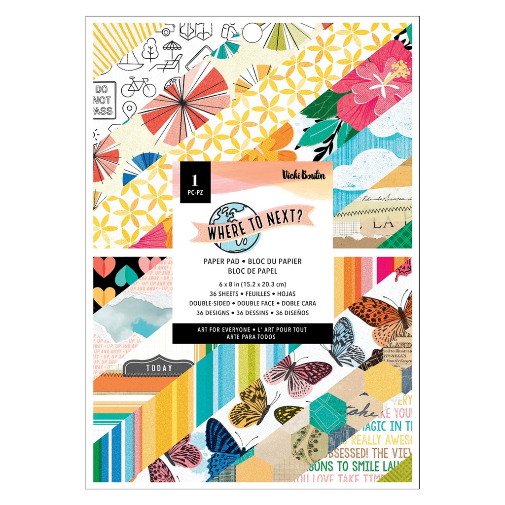 [182762] American Crafts Paper Pad By Vicki Boutin 6x8 Inch - Where To Next
