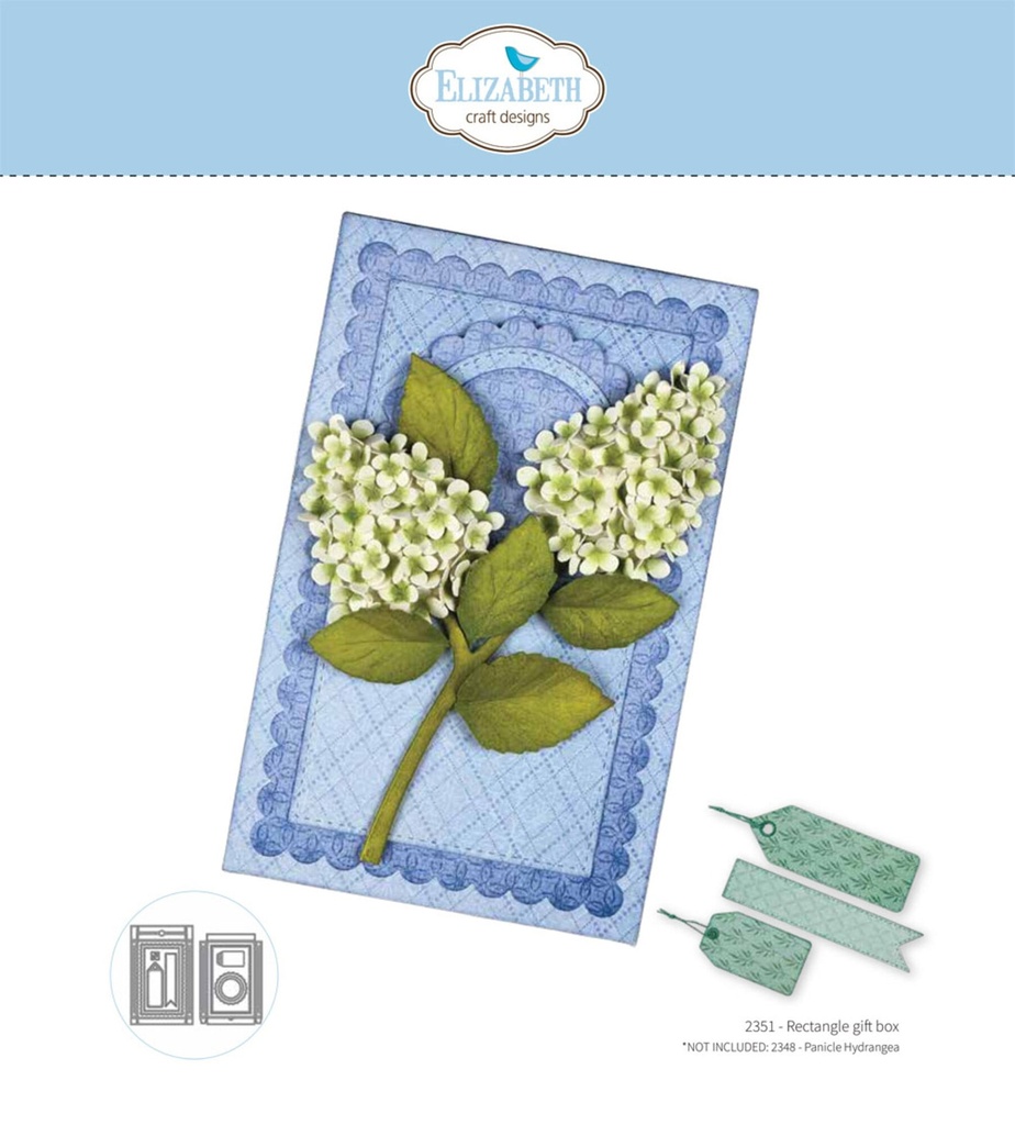 Elizabeth Craft Designs Cutting Dies By  Paper Flowers Beautiful Blooms - Rectangle Gift Box