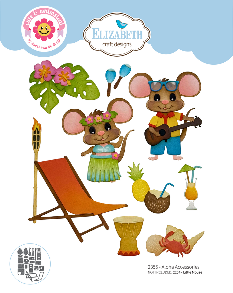 Elizabeth Craft Designs Cutting Dies By Cute & Whimsical Destination Fun - 2355 Aloha Accessories