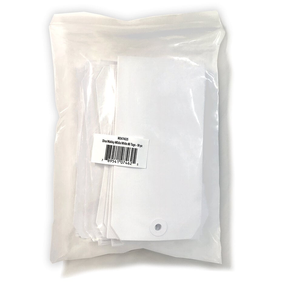 Dina Wakley MEdia White Tags #8 50/Pkg