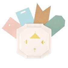 [183014] Vaessen Creative  4-in-1 Hoekpons - Retro Labels
