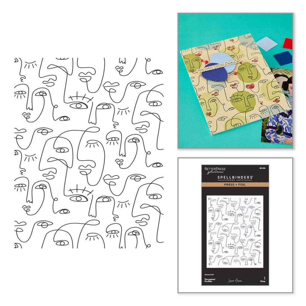 Spellbinders Press + Foil Plate All My Senses -  BP-339 Perceptual Profiles