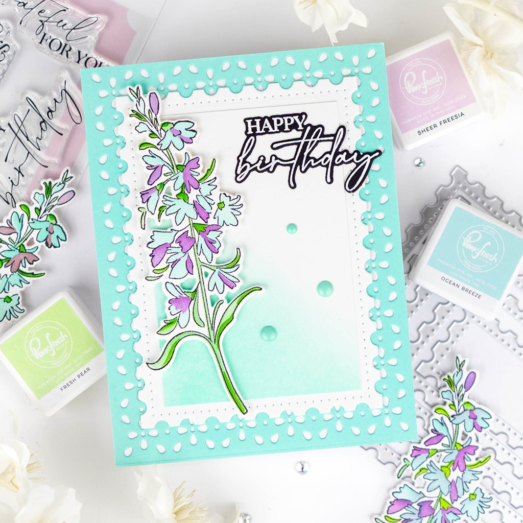 [183068] Pinkfresh Studio Stamp By Manushree Mishra Sunlit Manor - 325526 Cardinal Kiss