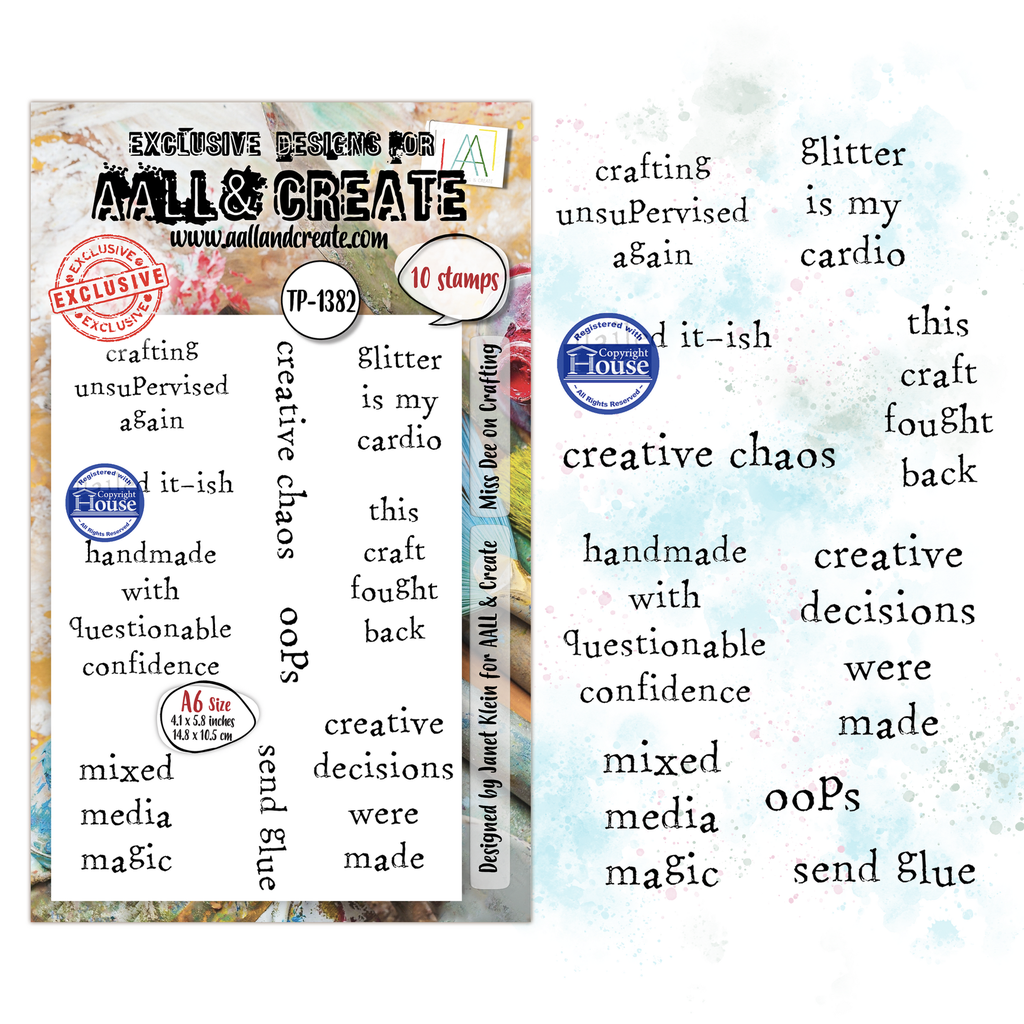 [183079] AALL & Create Clear Stamps A6 By Janet Klein Dee Infiltered - #1382 Miss Dee on Crafting