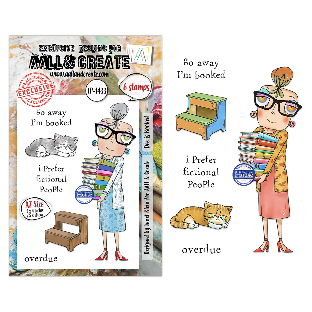 [183081] AALL & Create Clear Stamps A7 By Janet Klein Dee Infiltered - #1433 Dee is Booked