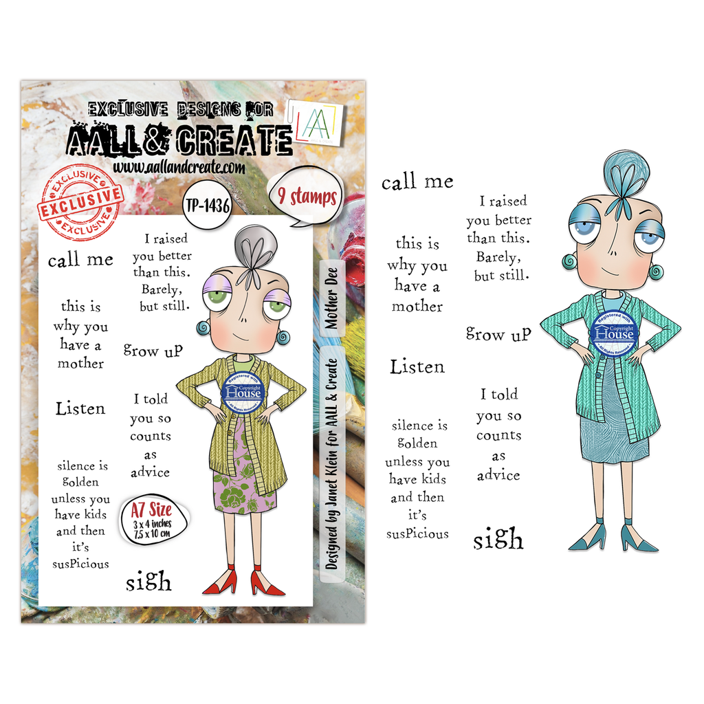 [183084] AALL & Create Clear Stamps A7 By Janet Klein Dee Infiltered - #1436 Mother Dee