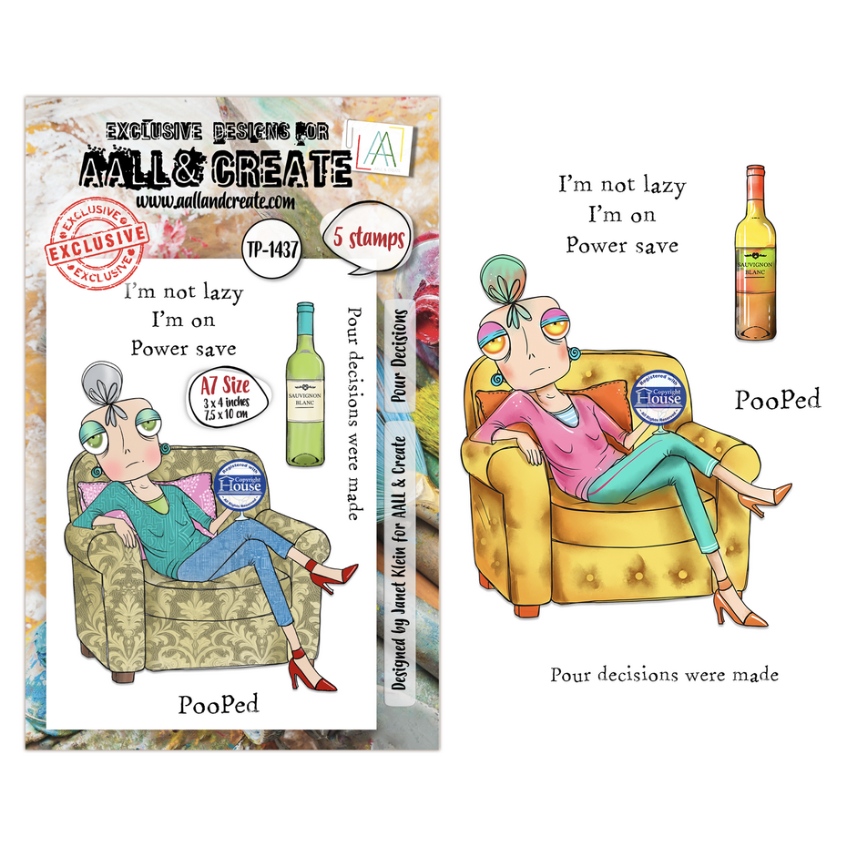 [183086] AALL & Create Clear Stamps A7 By Janet Klein Dee Infiltered - #1437 Pour Decisions