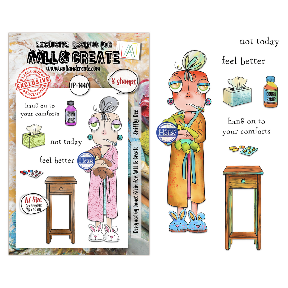 [183088] AALL & Create Clear Stamps A7 By Janet Klein Dee Infiltered - #1440 Sniffly Dee