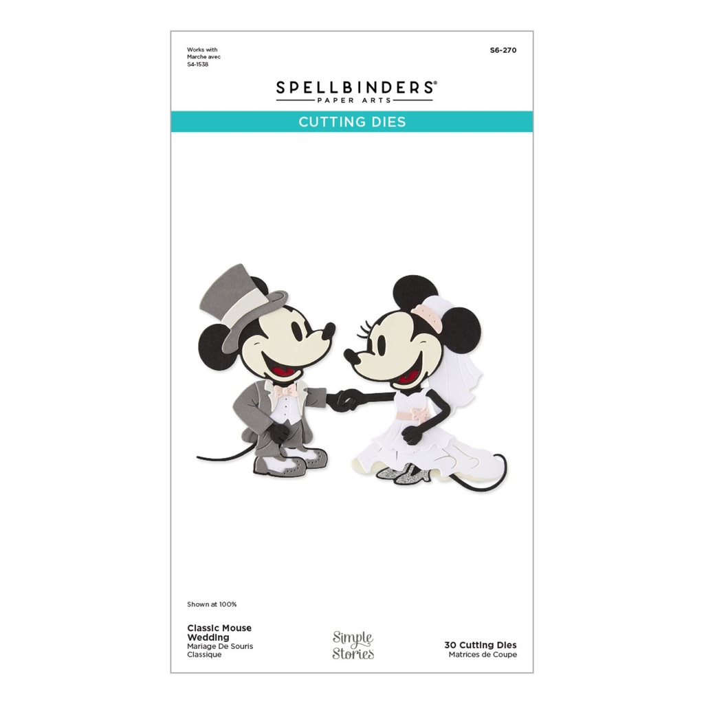 Spellbinders Cutting Die Bundle By Simple Stories - BD-1078 Classic Mouse Wedding