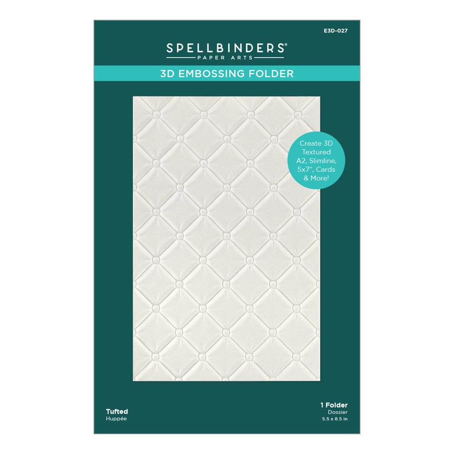 Spellbinders 3D Embossing Folder - E3D-027 Tufted