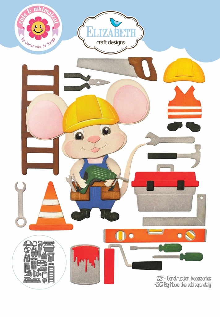 [183135] Elizabeth Craft Designs Cutting Dies - 2289 Construction Accessories