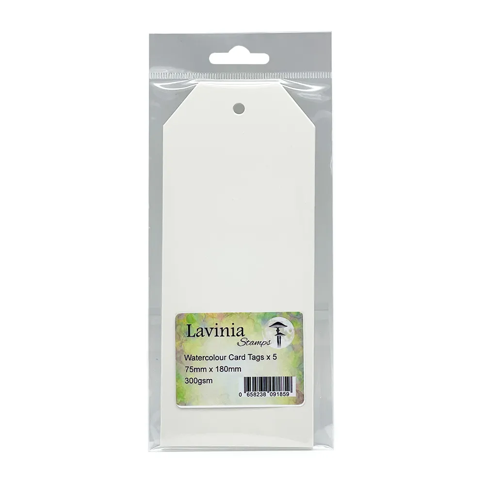 Watercolour Card Tags 75mm x 180mm