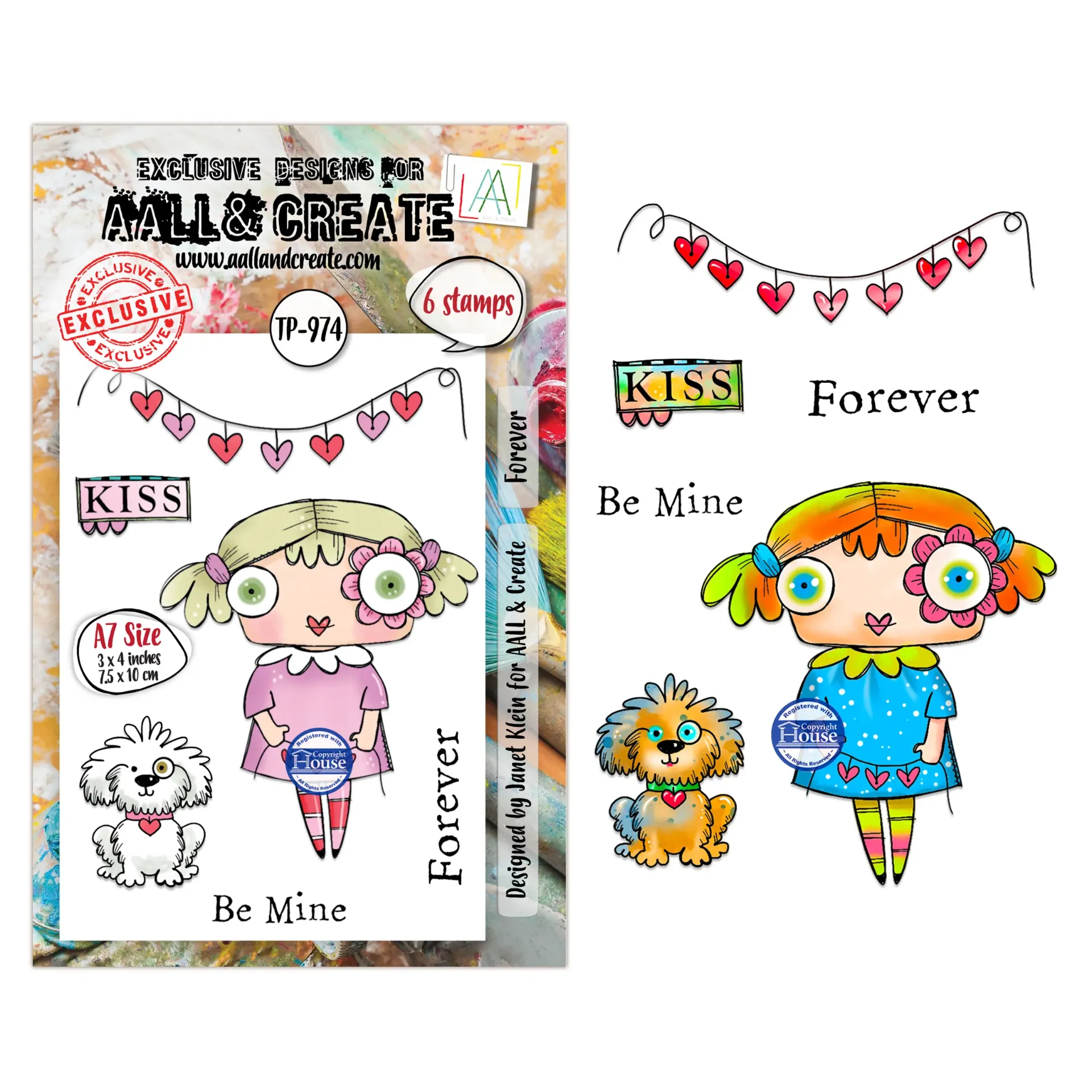 [183256] AALL & Create Clear Stamps A7 By Janet Klein - #974 Forever