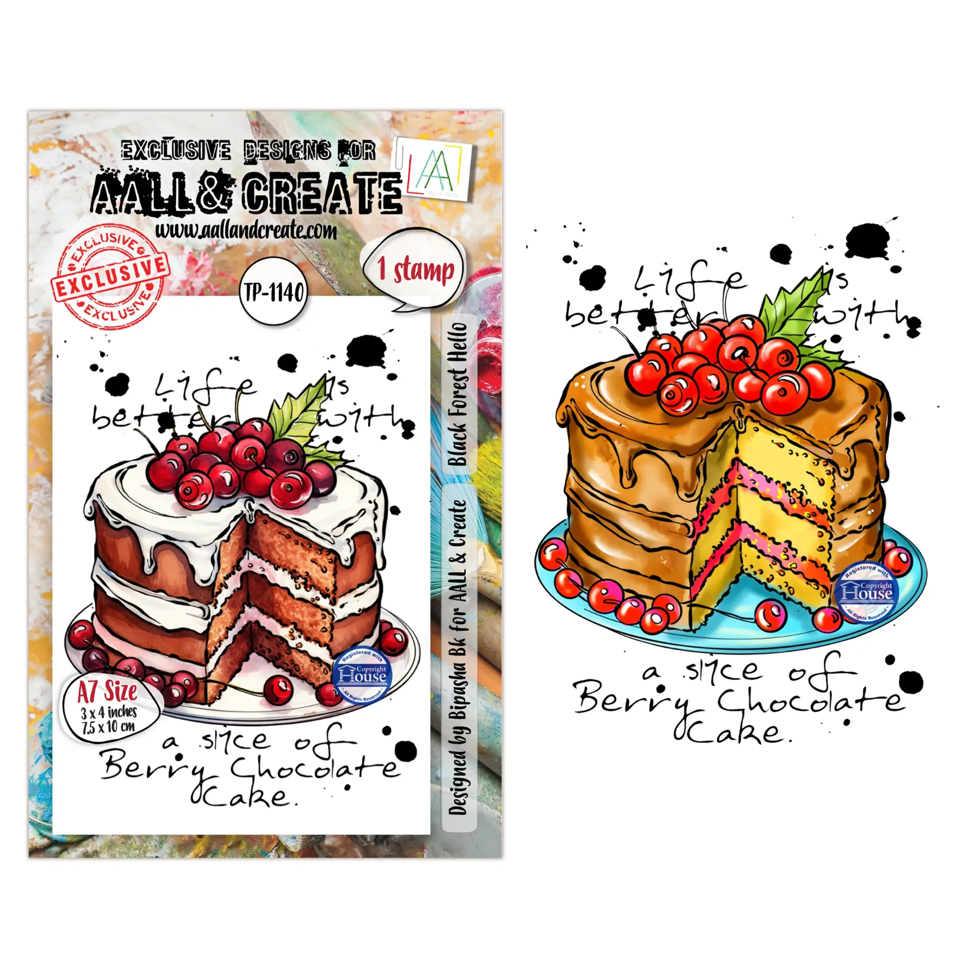 [183260] AALL & Create Clear Stamps A7 By Bipasha Bk - #1140 Black Forest Hello