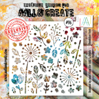 AALL & Create Stencils 6"x6" By Janet Klein - #96 Dandelion Field
