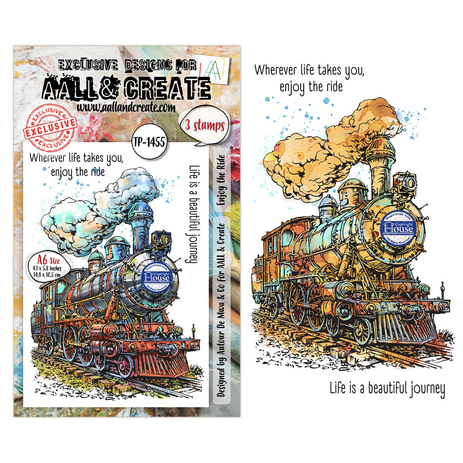 AALL & Create Clear Stamps A6 By Autour De Mwa & Co - #1455 Enjoy the Ride