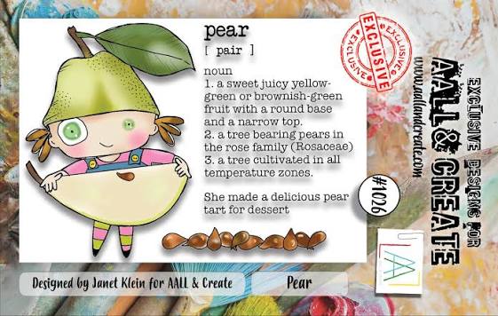 AALL & Create Clear Stamps A7 By Janet Klein - #1026 Pear