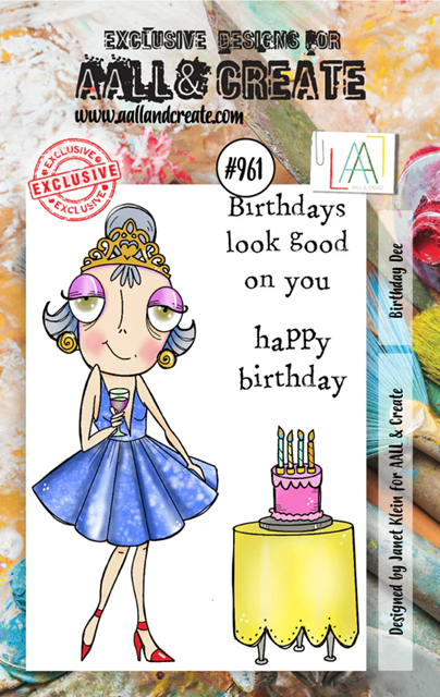 AALL & Create Clear Stamps A7 By Janet Klein - #961 Birthday Dee