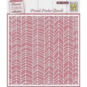 Nellie's Choice Stencils Chevron 15x15cm