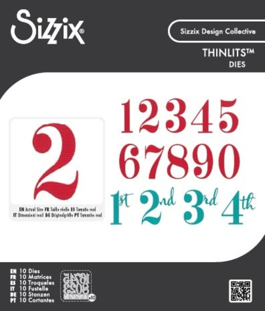 Sizzix Thinlits Dies - 667142 Grand Numbers