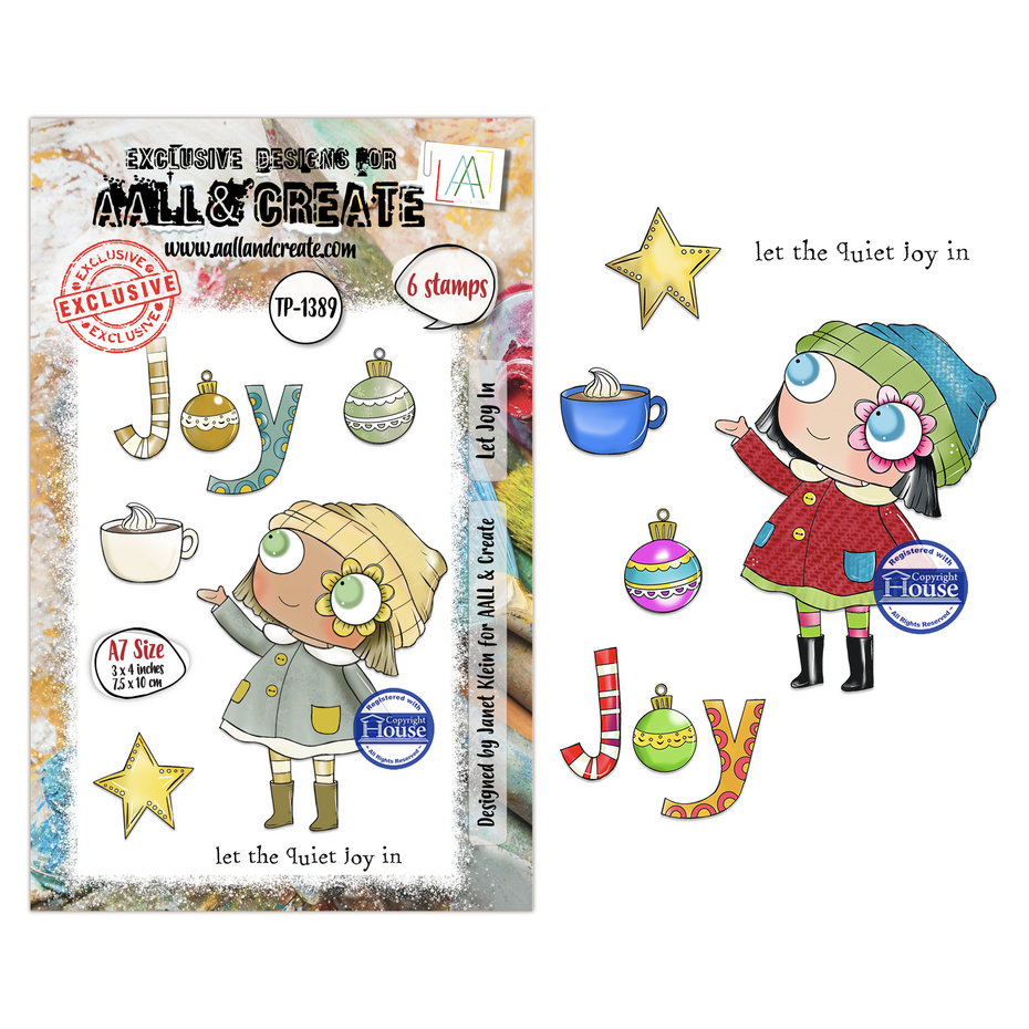 [183511] AALL & Create Clear Stamps A7 By Janet Klein Season Of Sparkle - #1389 Let Joy In