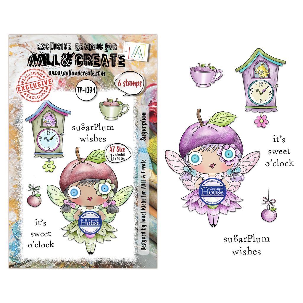 [183518] AALL & Create Clear Stamps A7 By Janet Klein Season Of Sparkle - #1394 Sugarplum