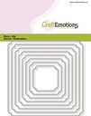 CraftEmotions Cutting Dies - Randen vierkant double rounder/bille