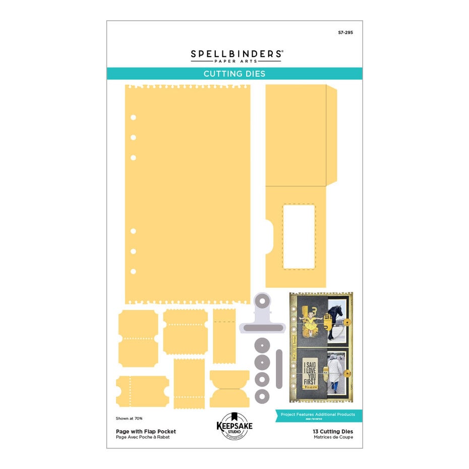 Spellbinders Cutting Dies By Esther Glas Turn the Page - S7-295 Page with Flap Pocket
