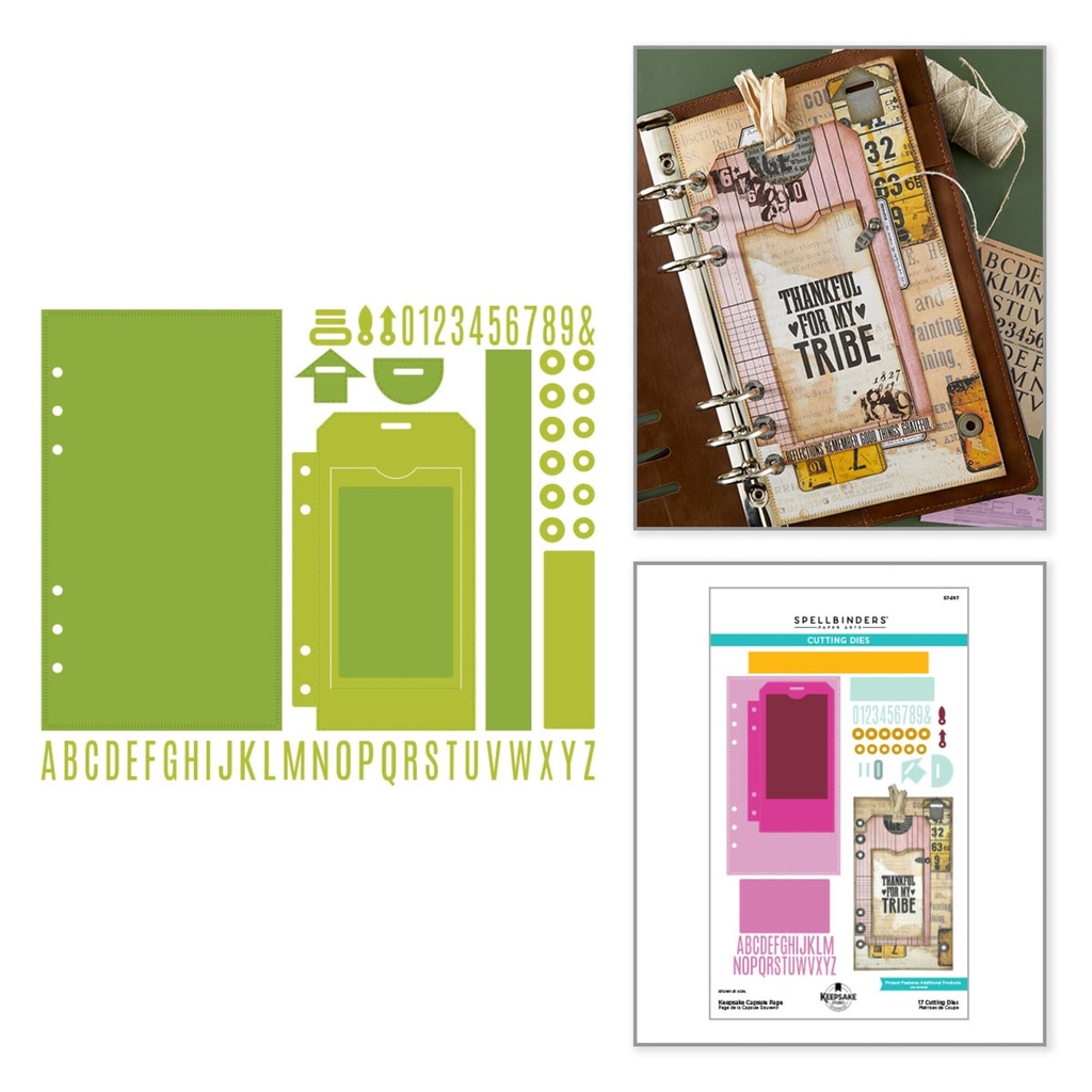 Spellbinders Cutting Dies By Esther Glas Turn the Page - S7-297 Keepsake Capsule Page