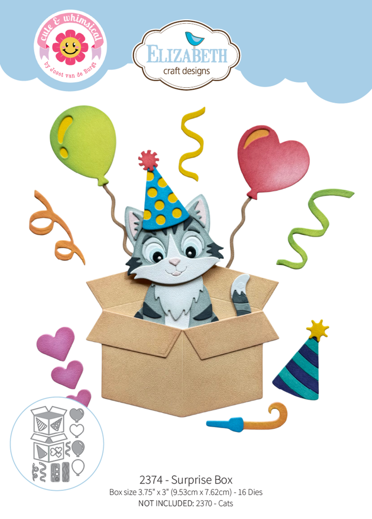 Elizabeth Craft Designs Cutting Dies By Cute & Whimsical - 2374 Surprise Box