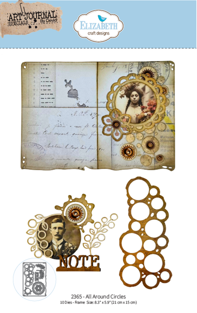 Elizabeth Craft Designs Cutting Dies By Devid Roodenburg Beautifully Worn - 2365 All Around Circles