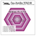 Crealies Crea-Nest-Lies Dies - XXL88 Gladde zeshoek