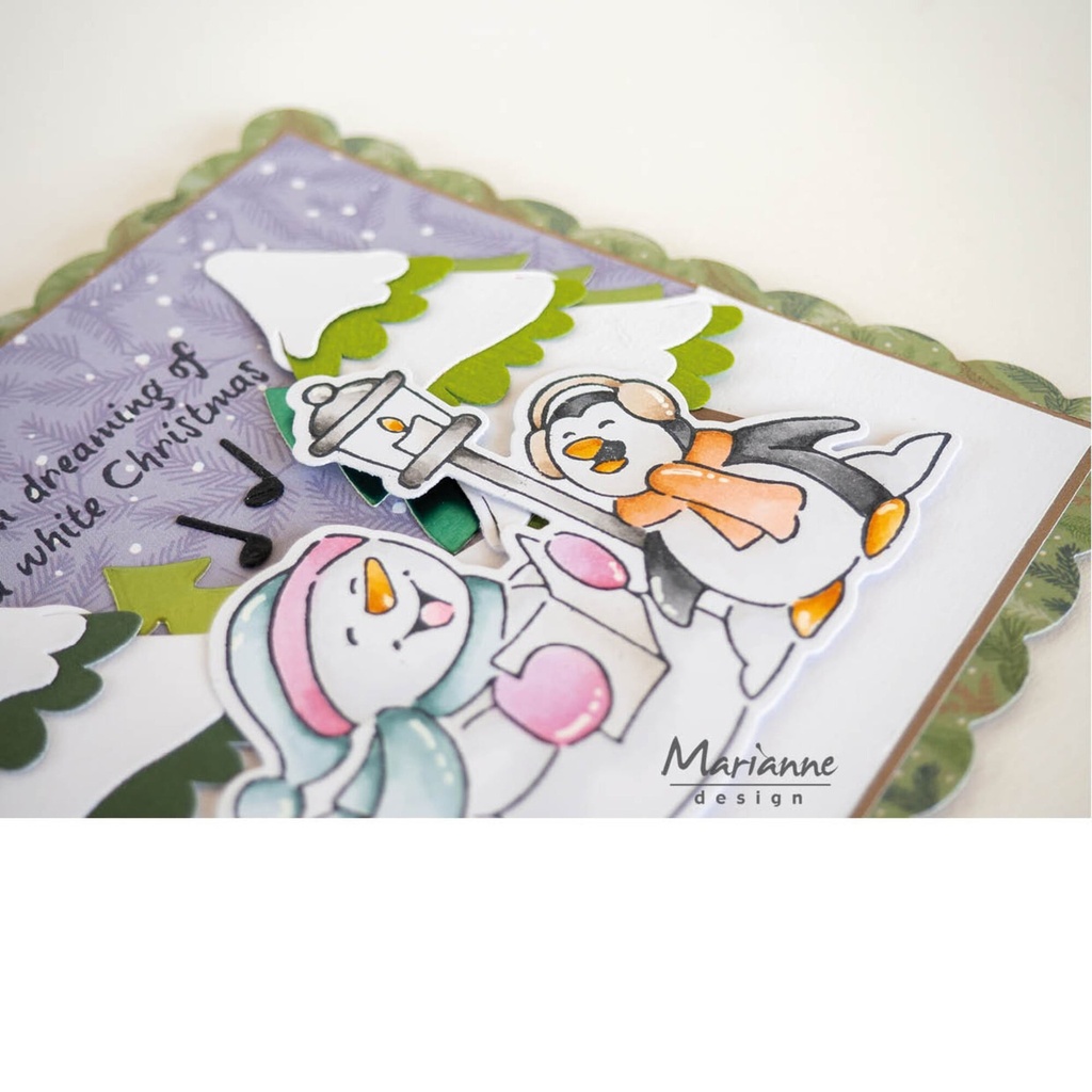 [183604] Marianne Design Clear Stamps & Dies Eline's Animals - Snowman