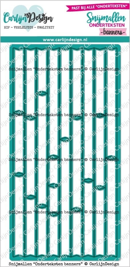 [183651] CarlijnDesign Cutting Dies - CDSN-0242 Onderteksten Banners