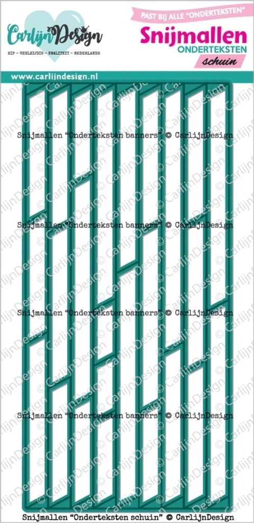 [183653] CarlijnDesign Cutting Dies - CDSN-0296 Onderteksten Schuin