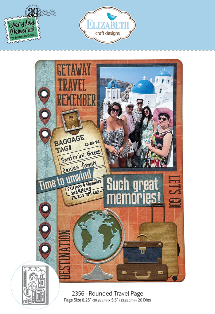 [183683] Elizabeth Craft Designs Cutting Dies - 2356 Rounded Travel Page