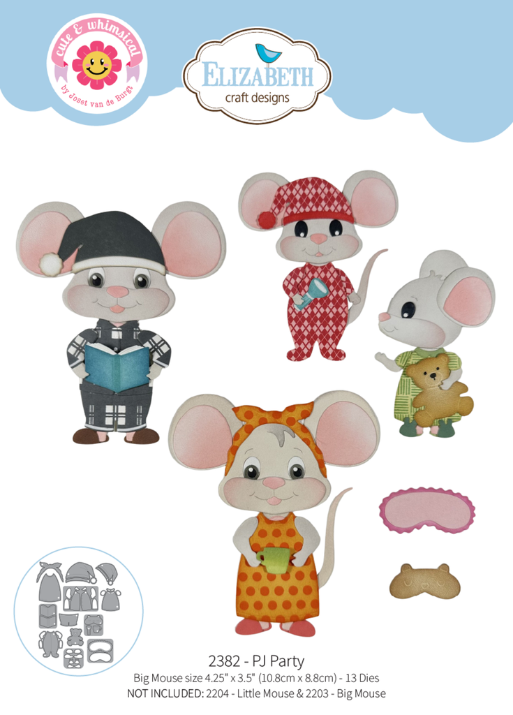 Elizabeth Craft Designs Cutting Dies - 2382 PJ Party