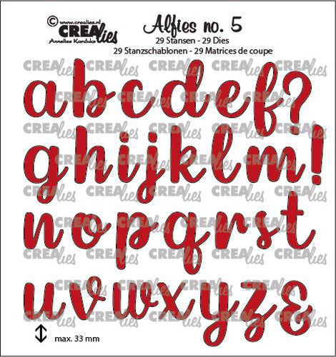 Crealies Alfies no. 5 Kleine letters