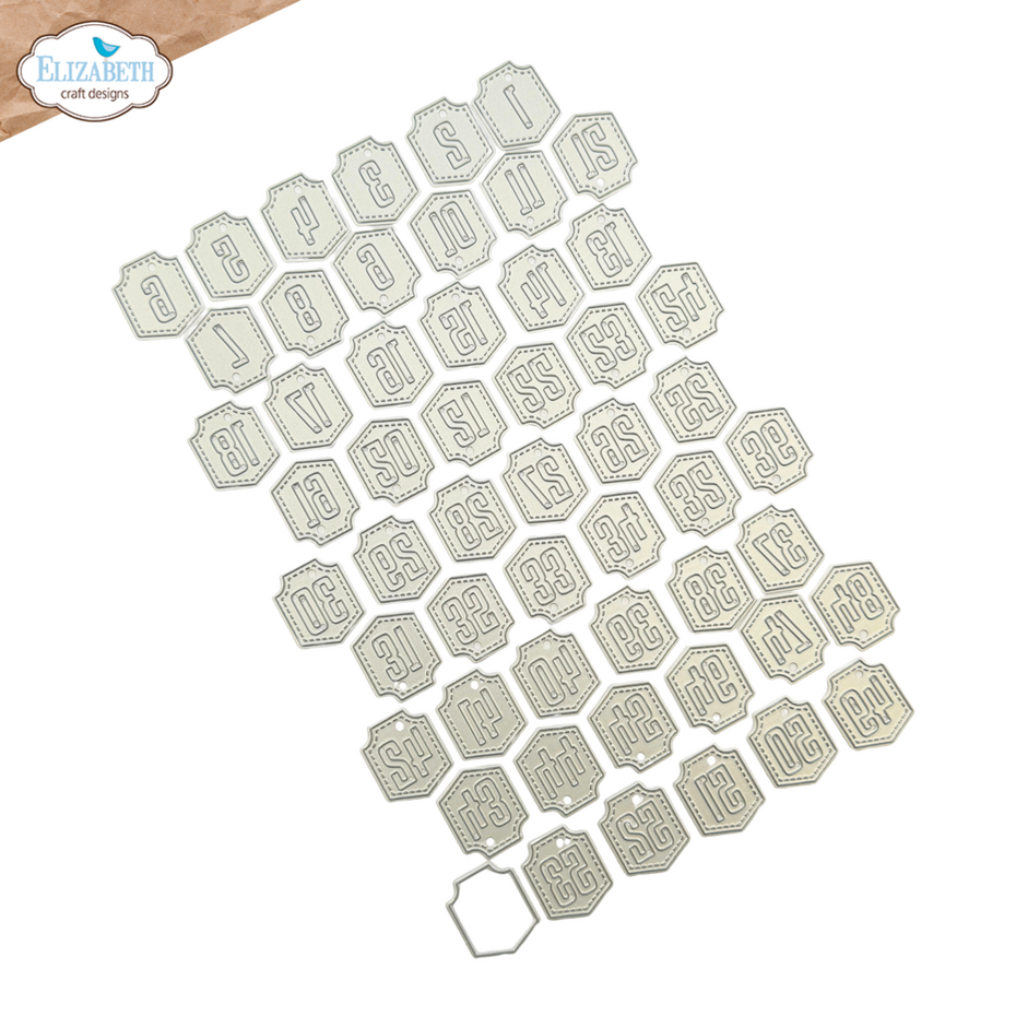 [183694] Elizabeth Craft Designs Cutting Dies - 2396 Number Tags