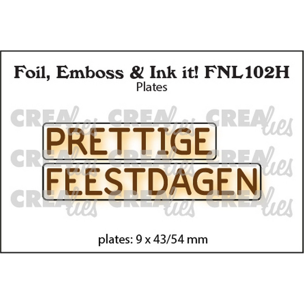 Crealies Foil, Emboss & Ink It! - Prettige Feestdagen (Horizontaal)