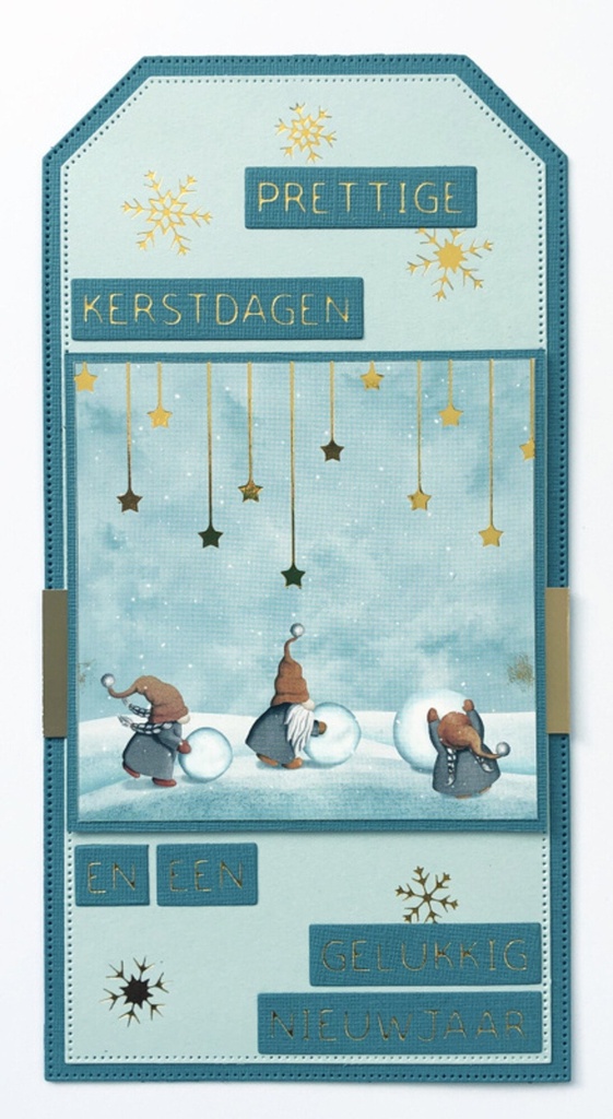 Crealies Foil, Emboss & Ink It! - Prettige Feestdagen (Horizontaal)